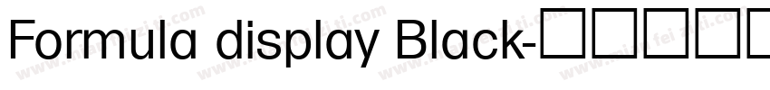 Formula display Black字体转换